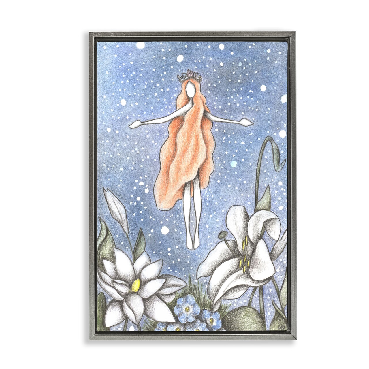 Stupell Industries Mystical Garden Fairy Sparkle Floating Frame, design by Cecilia Battaini